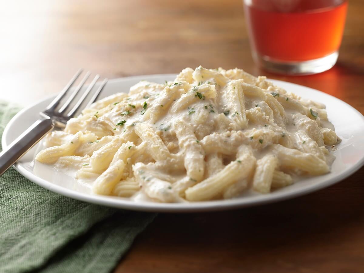 Pureed Pasta with Chicken Alfredo
