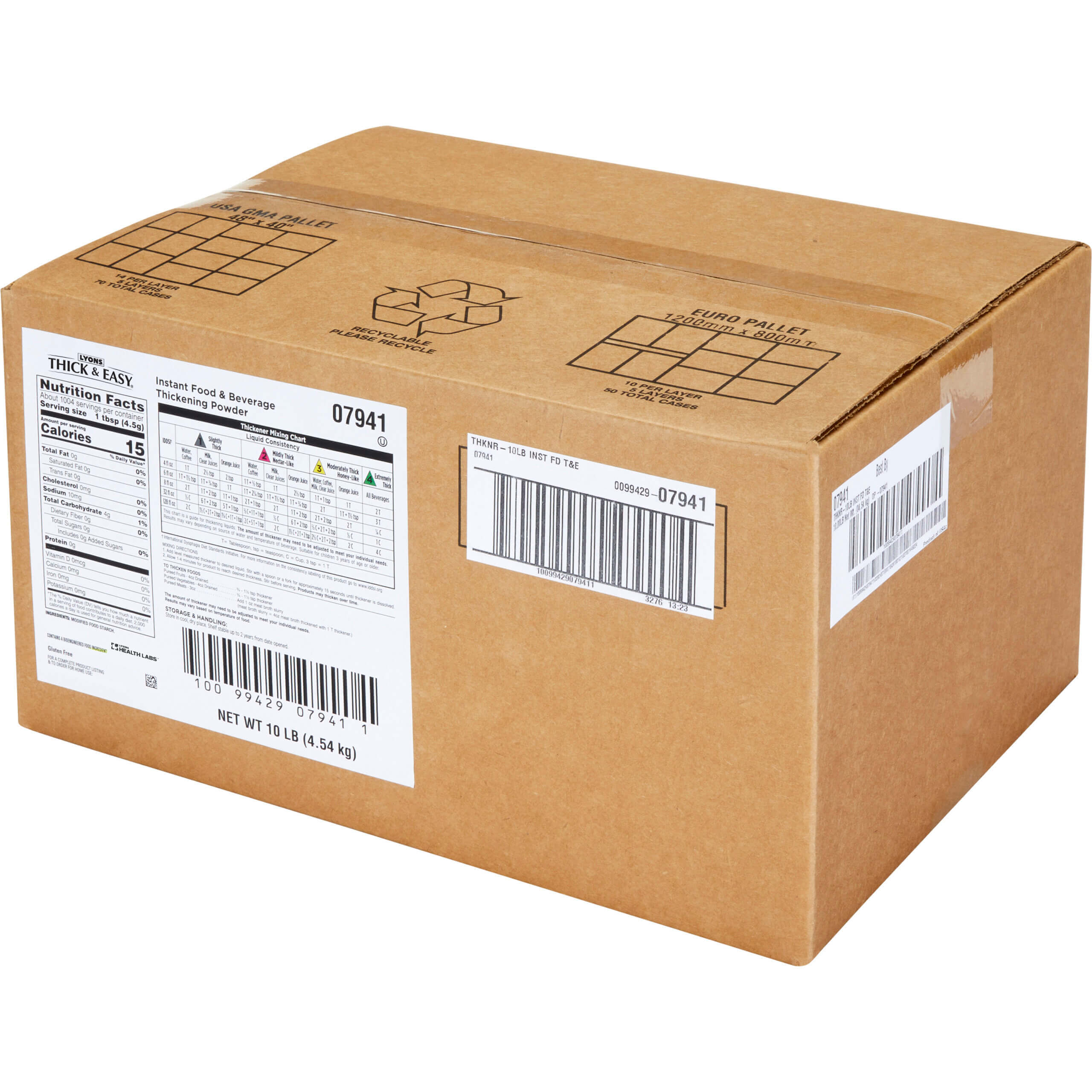 Cardboard box with labels and barcodes on a white background.