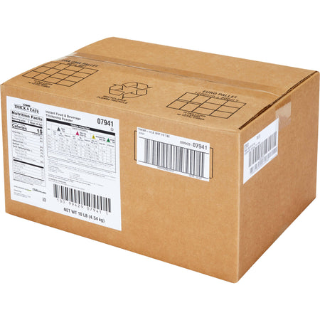 Cardboard box with labels and barcodes on a white background.