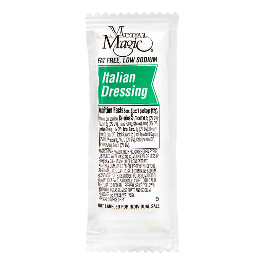 Menu Magic Italian Dressing packet on a white background.