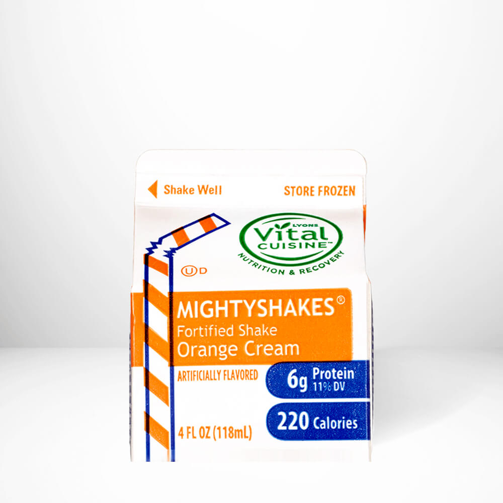 Vital Cuisine MightyShakes Orange Cream package on a white background.