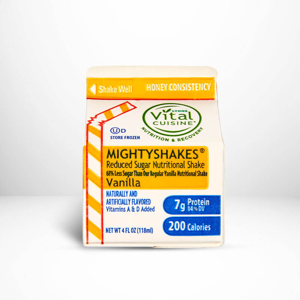 Vital Cuisine MightyShakes packaging on a white background.