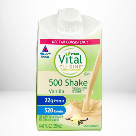 Lyons Vital Cuisine 500 Shake Vanilla packaging on a white background.